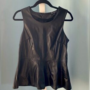Lily Morgan black faux leather top